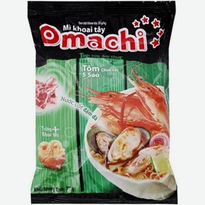 Лапша Omachi со вкусом креветок острая быстрого приготовления, 79г