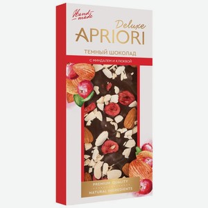 Шоколад Apriori Delux тёмный с миндалем-клюквой, 85г