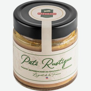 Паштет Карнеззо Pate Rustique деревенский из кролика с тимьяном, 160г
