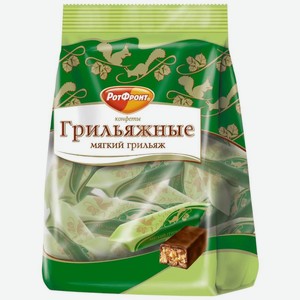 Конфеты Рот Фронт Мягкий Грильяж глазированные, 200г