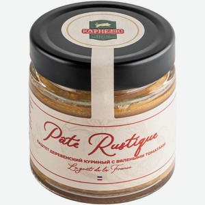 Паштет Карнеззо Pate Rustique деревенский куриный с вялеными томатами, 160г