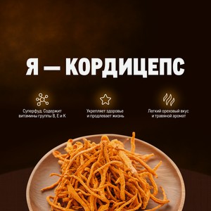 Грибы кордицепс Есть Грибы, 100г