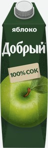 Сок Добрый яблоко, 1 л, тетрапак