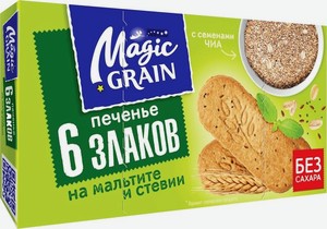 Печенье Magic Grain 6 Злаков сдобное, 160 г