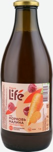 Сок Лента Life Морковь, малина, 1л