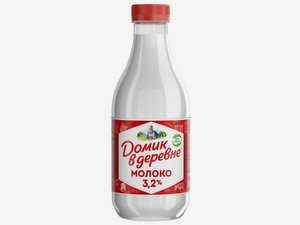 Молоко Домик в деревне пастеризованное 3.2%, 930мл