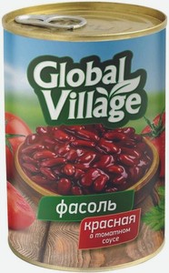 Фасоль красная Global Village в томатном соусе 425мл