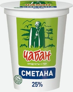 Сметана Чабан 25%, 300г