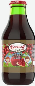 Нектар Barinoff гранатовый, 250мл, стеклянная бутылка