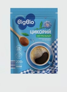 Цикорий Bigbio натуральный растворимый порошкообразный 200г