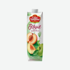 Сок Сады Придонья Exclusive  Яблоко-Персик, с мякотью, 0,95 л
