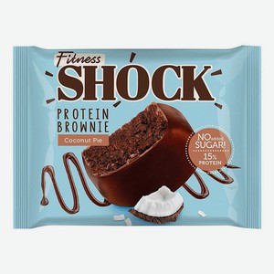 Печенье FitnesShock Брауни Кокосовый пирог протеиновое глазированное 50 г