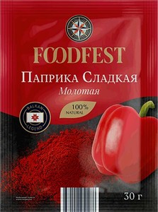 Паприка Foodfest красная сладкая молотая 30г