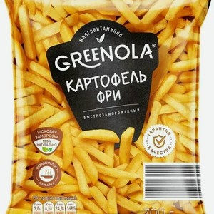 Картофель Greenola фри быстрозамороженная 700г