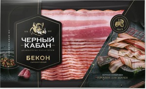 Бекон сырокопченый Черный Кабан нарезка, 200 г