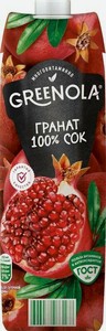 Сок Greenola гранатовый 0,95л