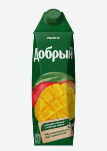 Нектар Добрый манго, 1 л, тетрапак, Беларусь
