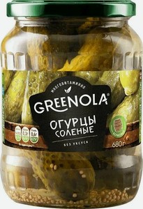 Огурцы Greenola По-домашнему соленые, 680г