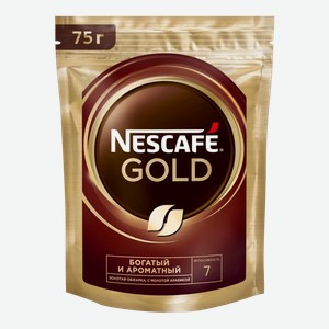 Кофе растворимый Nescafe Gold 75г