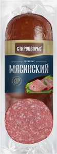 Колбаса Стародворье Сервелат Мясинский варено-копченая, 580 г