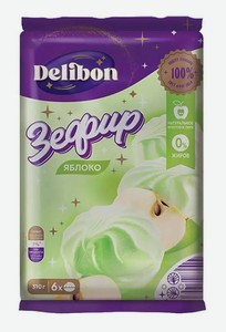 Зефир Delibon Яблоко и клюква 310 г