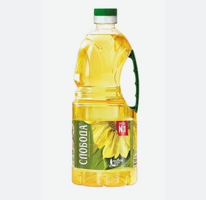 Масло подсолнечное Слобода рафинированное дезодорированное, 1.8 л