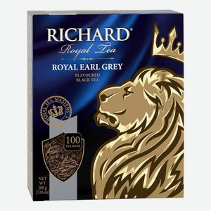 Чай черный Richard Royal Royal Earl Grey в пакетиках 100 шт 200 г