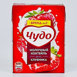 Коктейль молочный Чудо Клубника, 200 мл