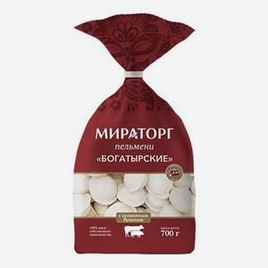 Пельмени Мираторг Богатырский Рецепт категории Б, 700г