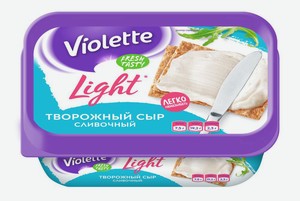 Сыр творожный Violette Light сливочный 60%, 160 г