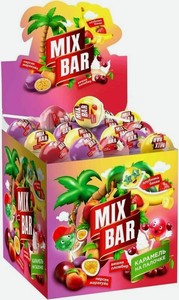 Карамель Mixbar молочная 1 шт. в ассортименте 11.3г