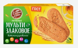 Печенье Хлебный Спас Мультизлаковое, витаминизированное, 200 г