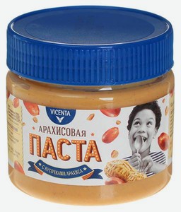 Паста арахисовая Vicenta С орехами, 250 г