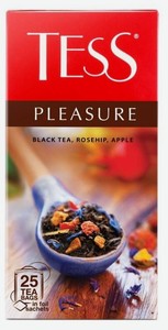 Чай черный Tess Pleasure шиповник-яблоко в пакетиках 25 шт, 37.5  г