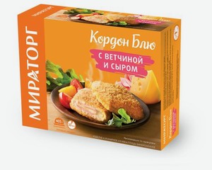 Кордон блю Мираторг с ветчиной и сыром, 405 г