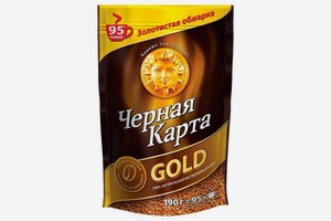 Кофе растворимый Чёрная карта Gold, 190 г