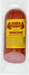 Колбаса варено-копченая Папа Может Сервелат Финский, 420 г