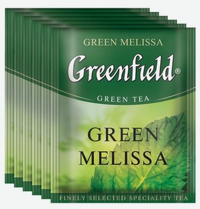 Чай зеленый Greenfield Green Melissa в пакетиках, 100 шт.