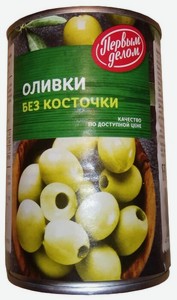 Оливки Первым делом без косточки, 300 г