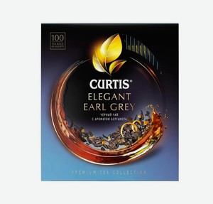 Чай черный Curtis Elegant Earl Grey в пакетиках 100 шт, 170 г