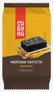 Чипсы Сибуки Премиум из морской капусты, 5 г