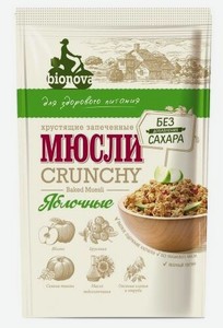 Гранола Bionova Crunchy Яблочная, 60 г
