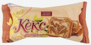 Кекс Русский бисквит Мраморный с какао, 225 г