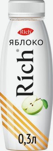 Сок Rich Яблоко осветленный, 0.3 л, пластиковая бутылка (12 шт.)