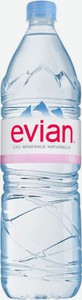 Вода минеральная Evian негазированная, 1.5 л.