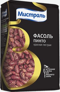 Мистраль фасоль красная пестрая Пинто, 450 г