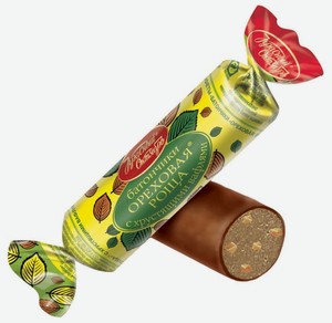 Конфеты Красный Октябрь батончики Ореховая роща с хрустящими вафлями, коробка, весовые