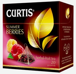 Чай черный Curtis Summer Berries фруктовый в пирамидках, 20 шт