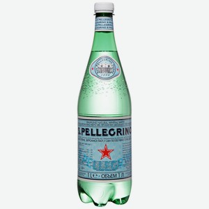 Вода минеральная S.Pellegrino газированная, 1 л, пластиковая бутылка
