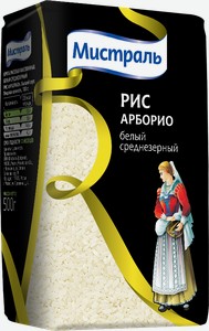 Рис Мистраль Арборио среднезерный, 500 г